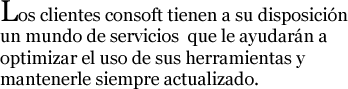 Servicios on line para los clientes de Consoft